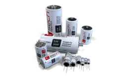 Group photo of different SECH ultracapacitor cells