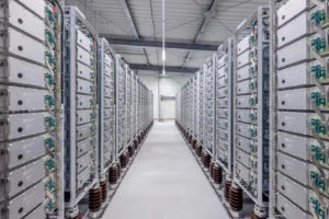 A row of SECH ESS modules in towers